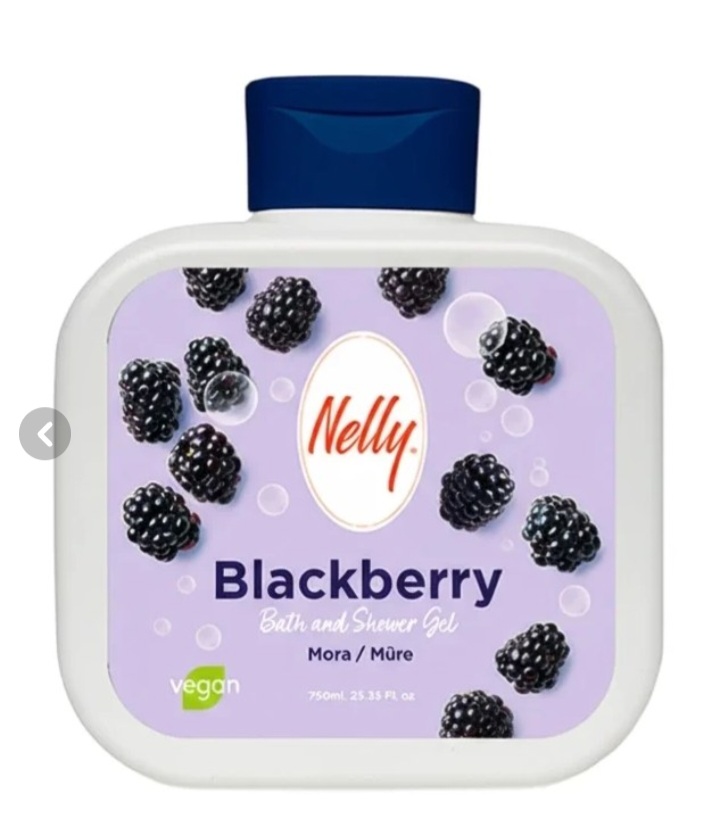 شاور ژل حمام و دوش شاه توت نلی مدل Blackberry | حجم 750 میل